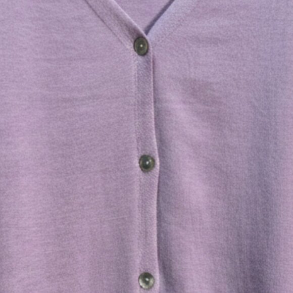 NWT | Violet Purple Knit Button-Front Sweater Vest | Quiet Luxury | Small - Picture 3 of 5